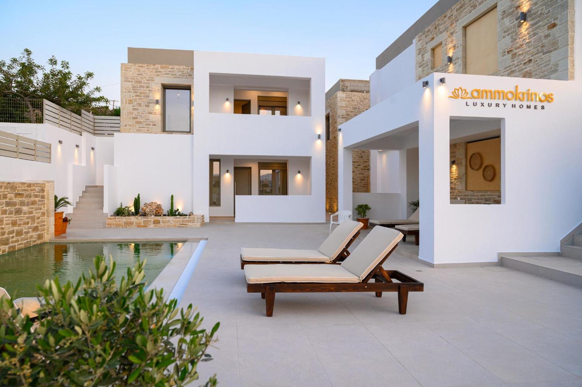Ammokrinos Luxury Homes,150M From The Beach Kalamaki  Eksteriør billede
